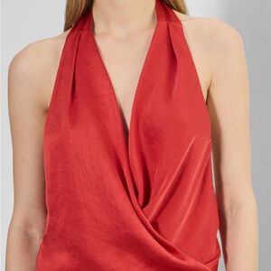 Aritzia Martini Poppy Red Halter Top